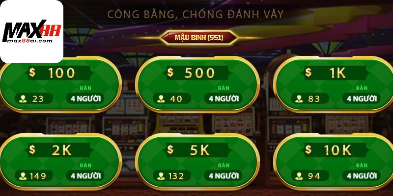 Game bài Max88 là lựa chọn đáng thử hàng đầu 