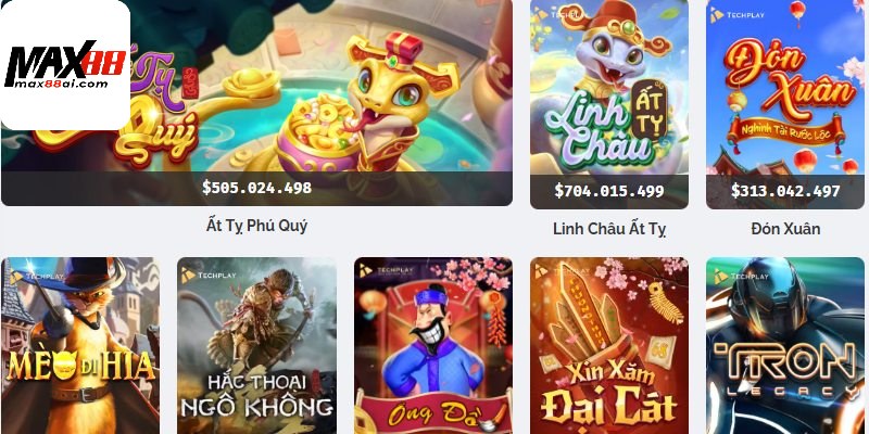 Siêu phẩm game đáng thử tại sảnh Slots Max88